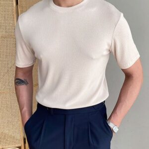 CLASSIC ROUND NECK T-SHIRT FOR MEN- CASUAL EVERYDAY STYLE