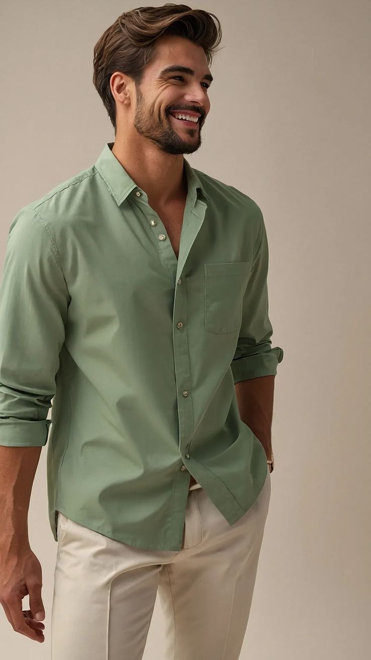 MEN'S BASIC PLAIN SHIRTS- COMFORTABLE EVERYDAY WEAR - Image 2